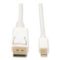 Tripp Lite Mini DisplayPort to DisplayPort 4K Adapter, 10 ft, White P583-010